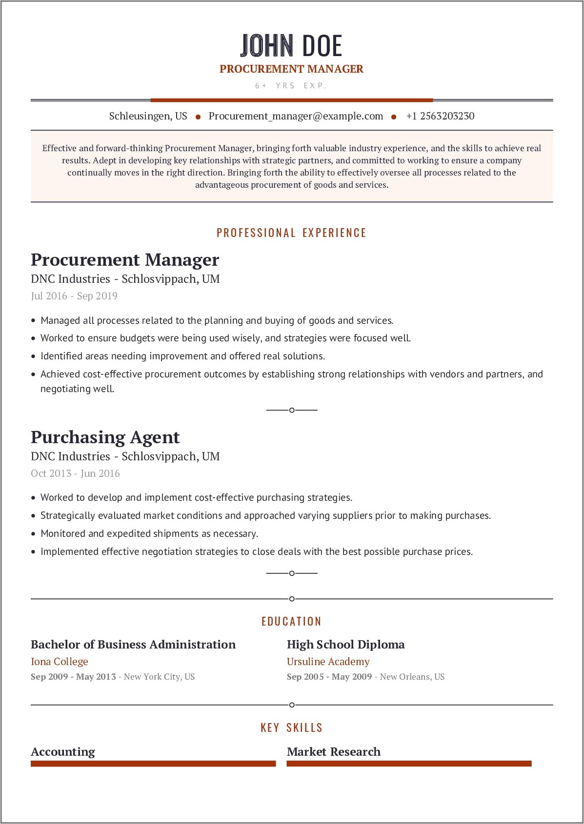 Supply Chain Manager Resume Doc