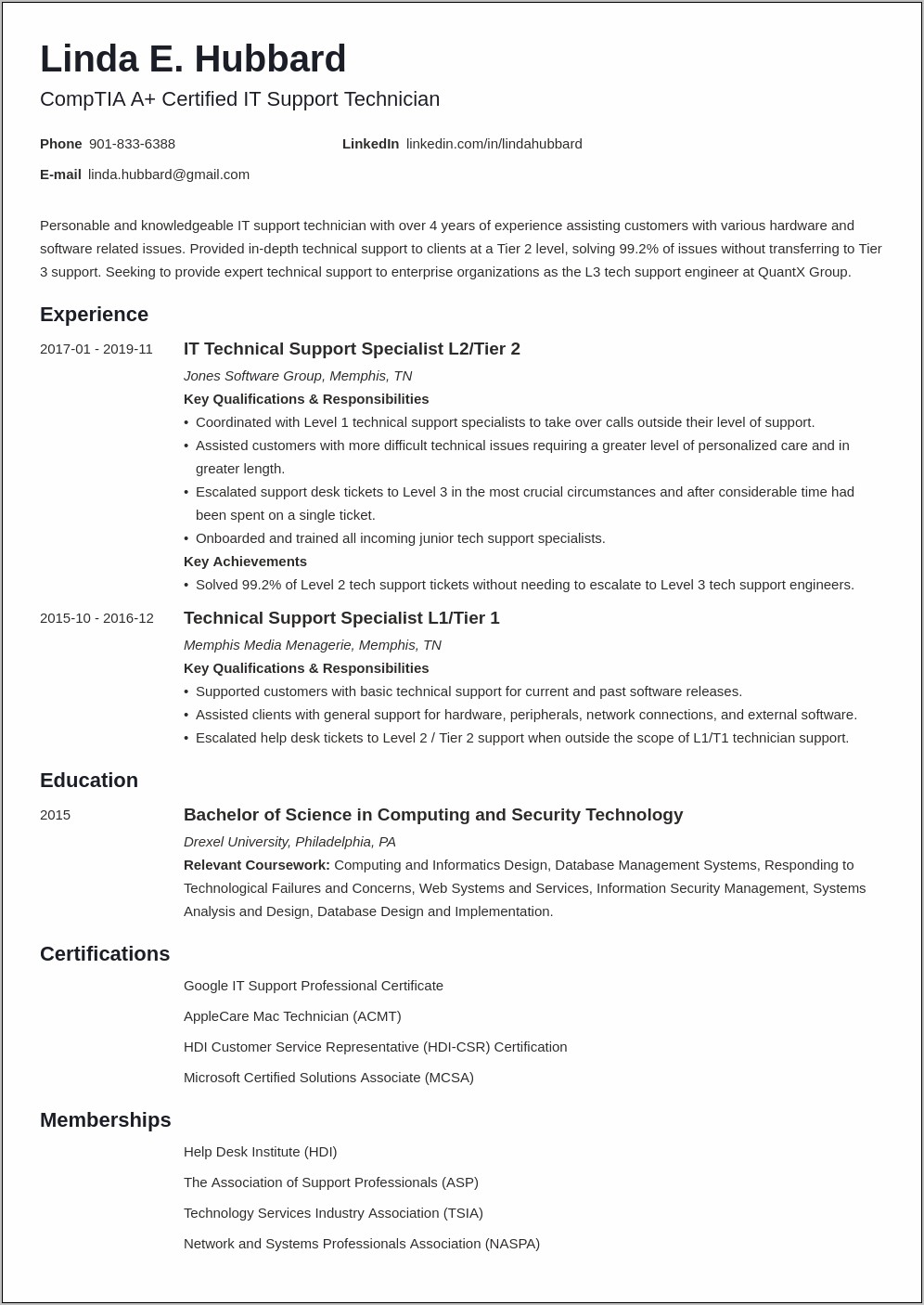 Support Analyst Job Description Resume