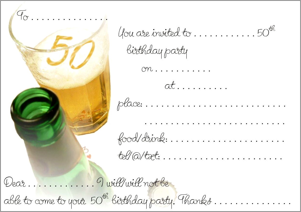 Surprise 50th Birthday Invitation Templates Free Download