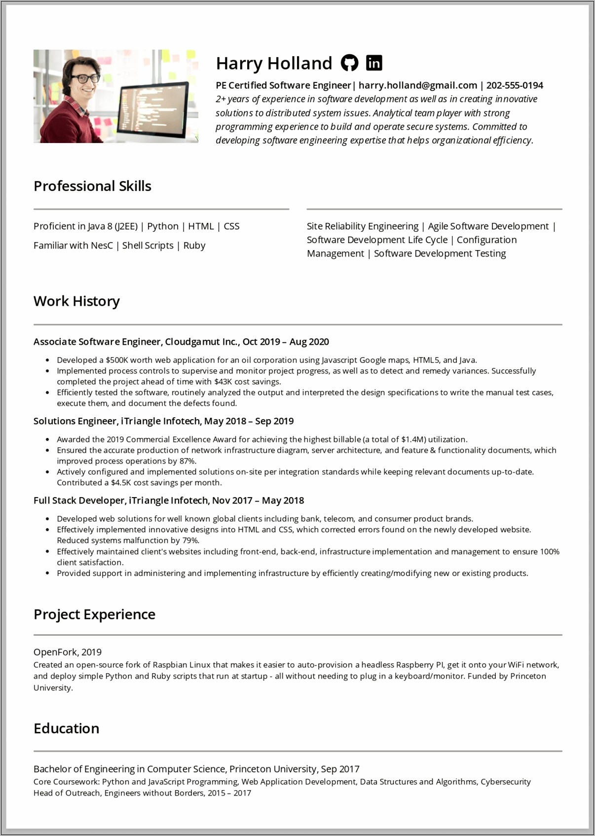 Systems Integration Engineer Resume Sample