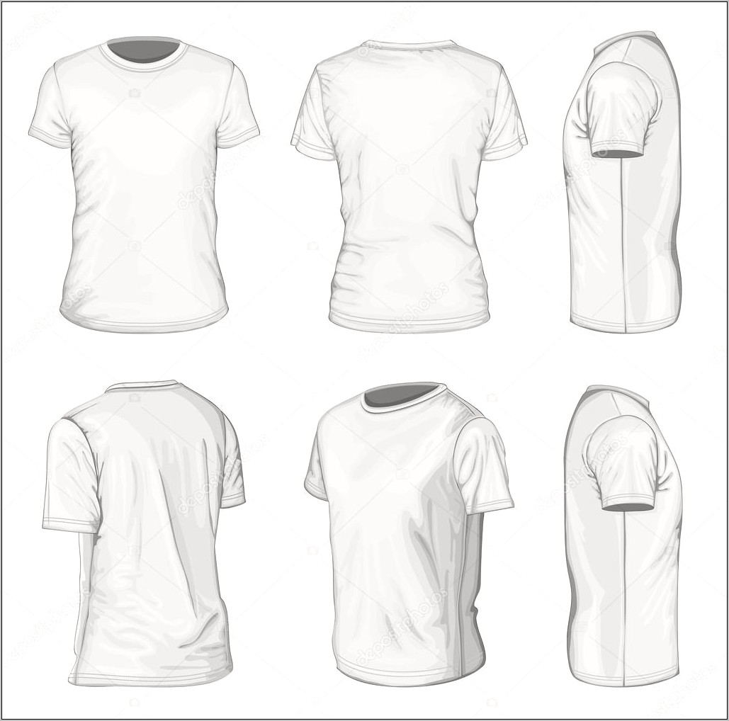 T Shirt Template Side View Free Download