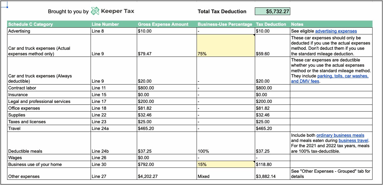 Taxes Template Free For Open Office Spreadsheet