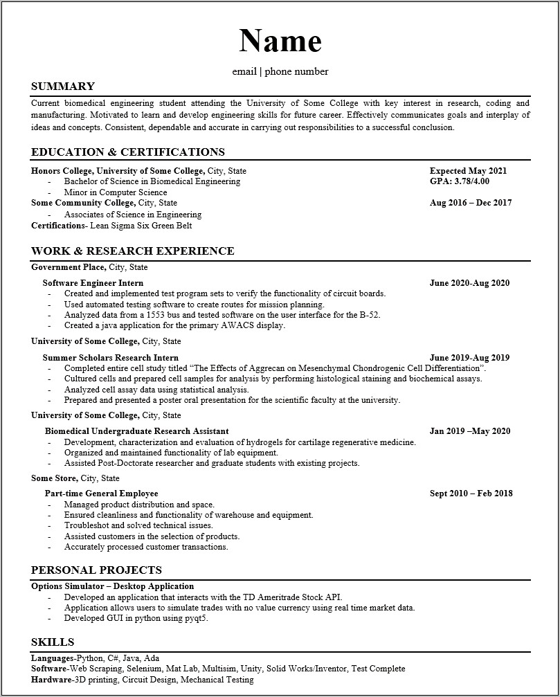 Td Ameritrade Associate Resume Example