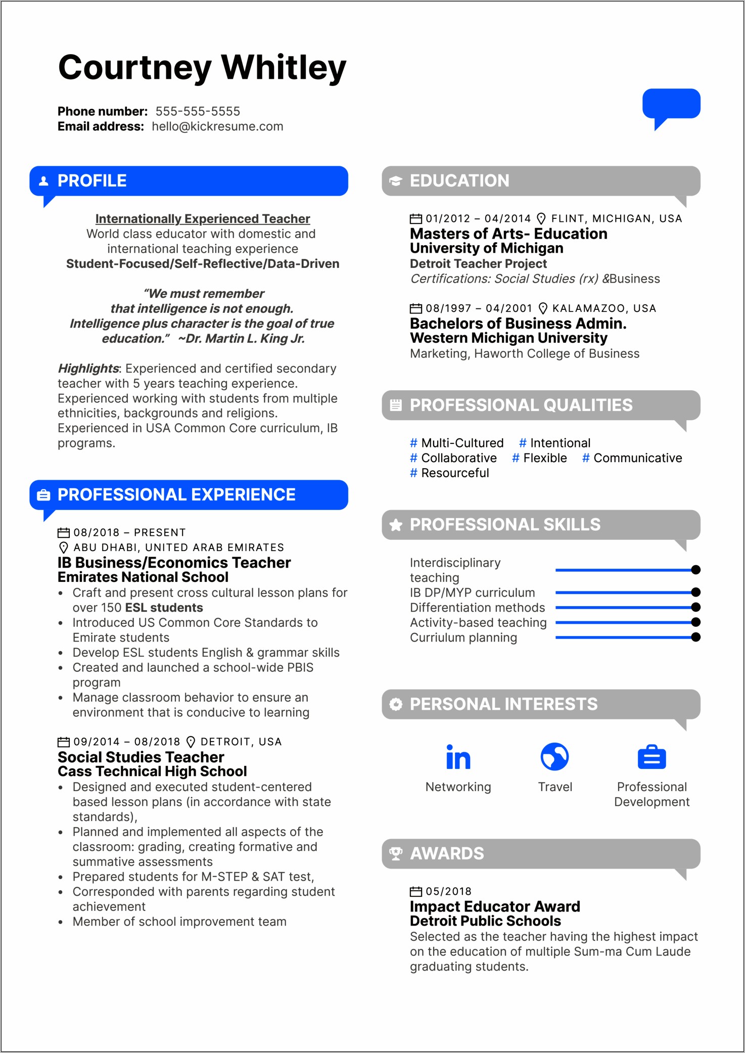 Teaching Resumes Examples Student Teaching