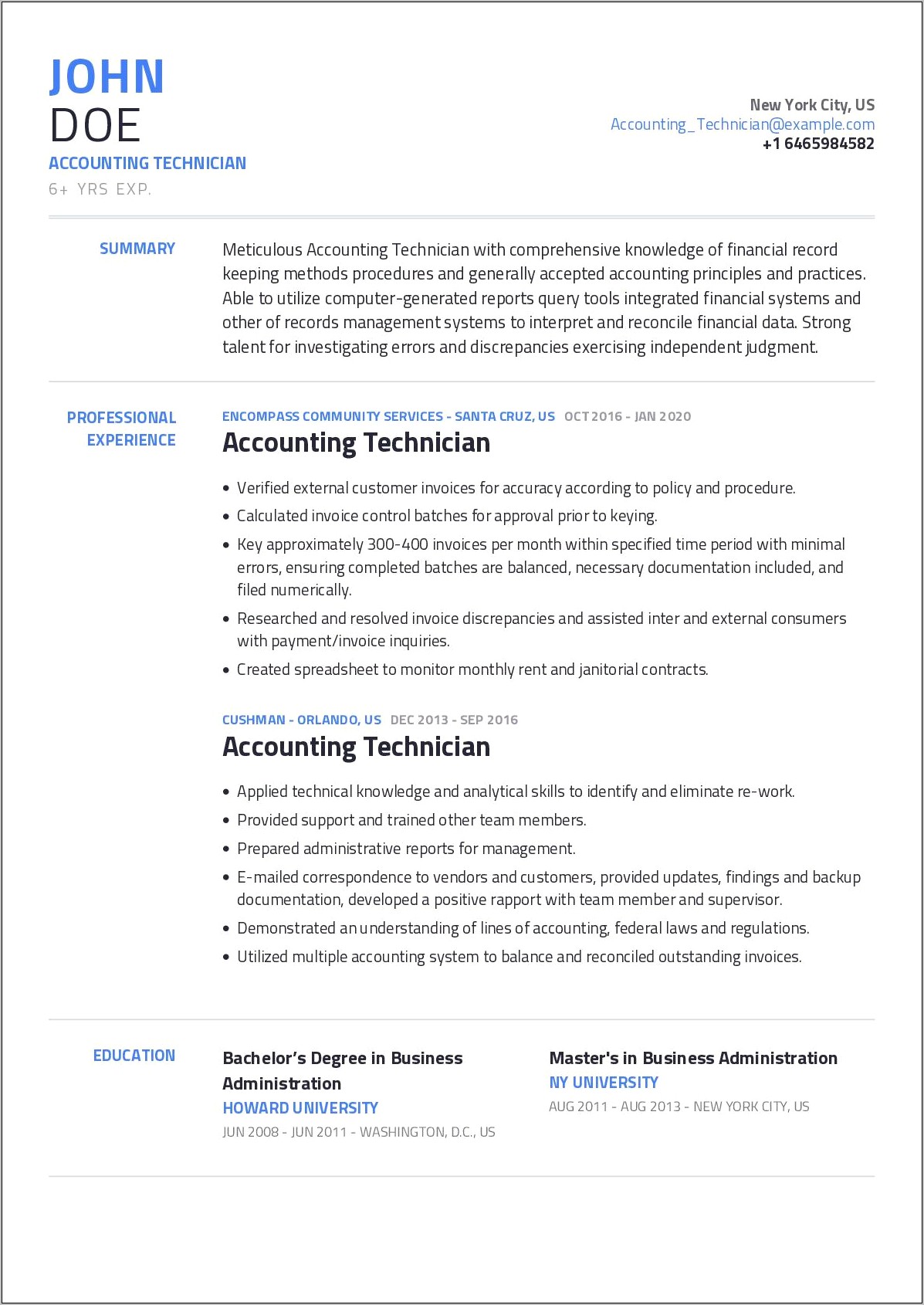 Technical Skills Resume For Accounting