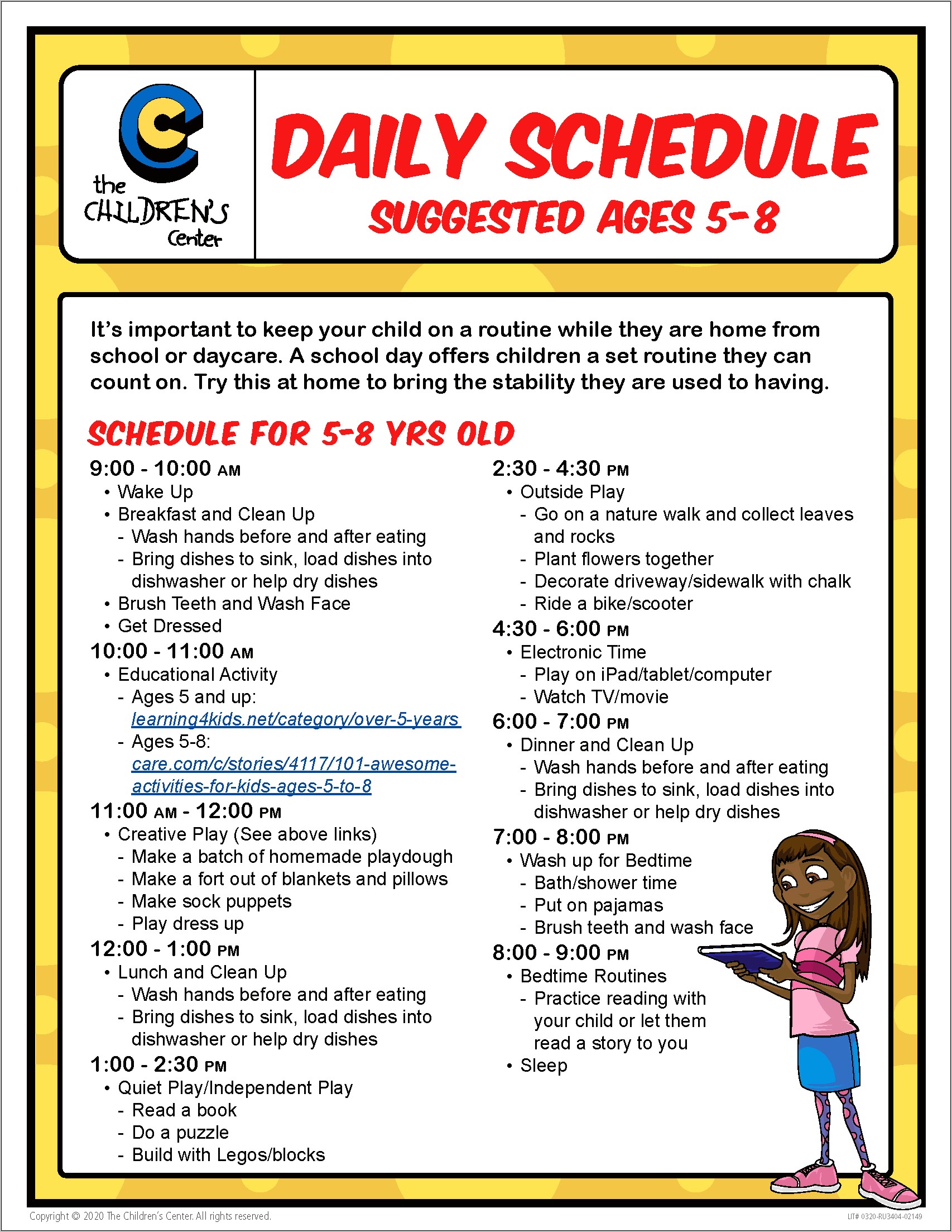 Template For Baby Daily Schedule Free Printable