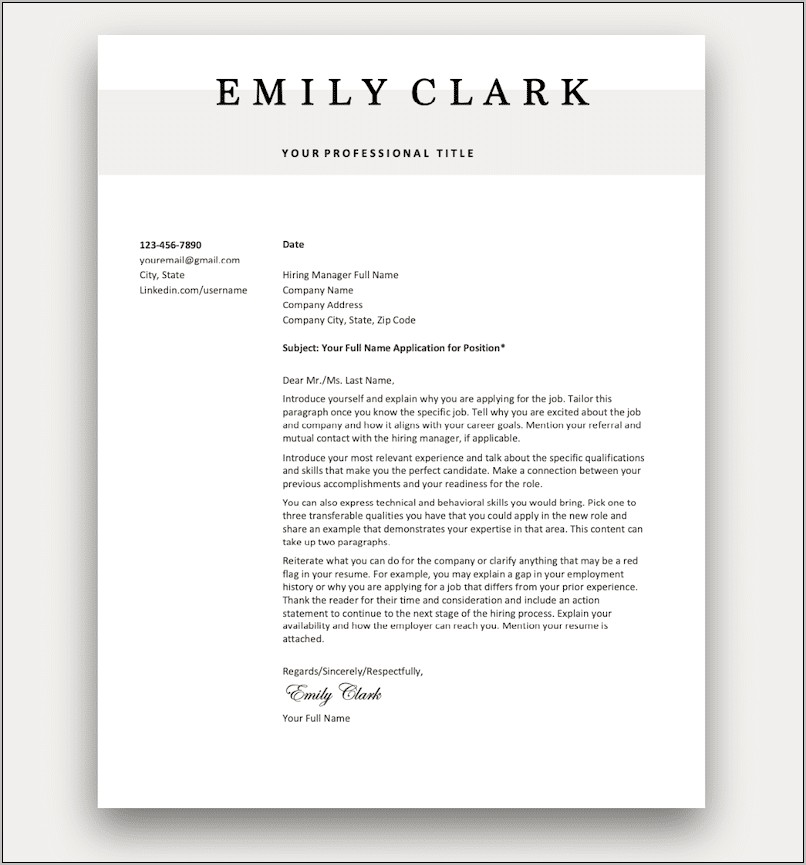 Template For Cover Letter Free Download Word