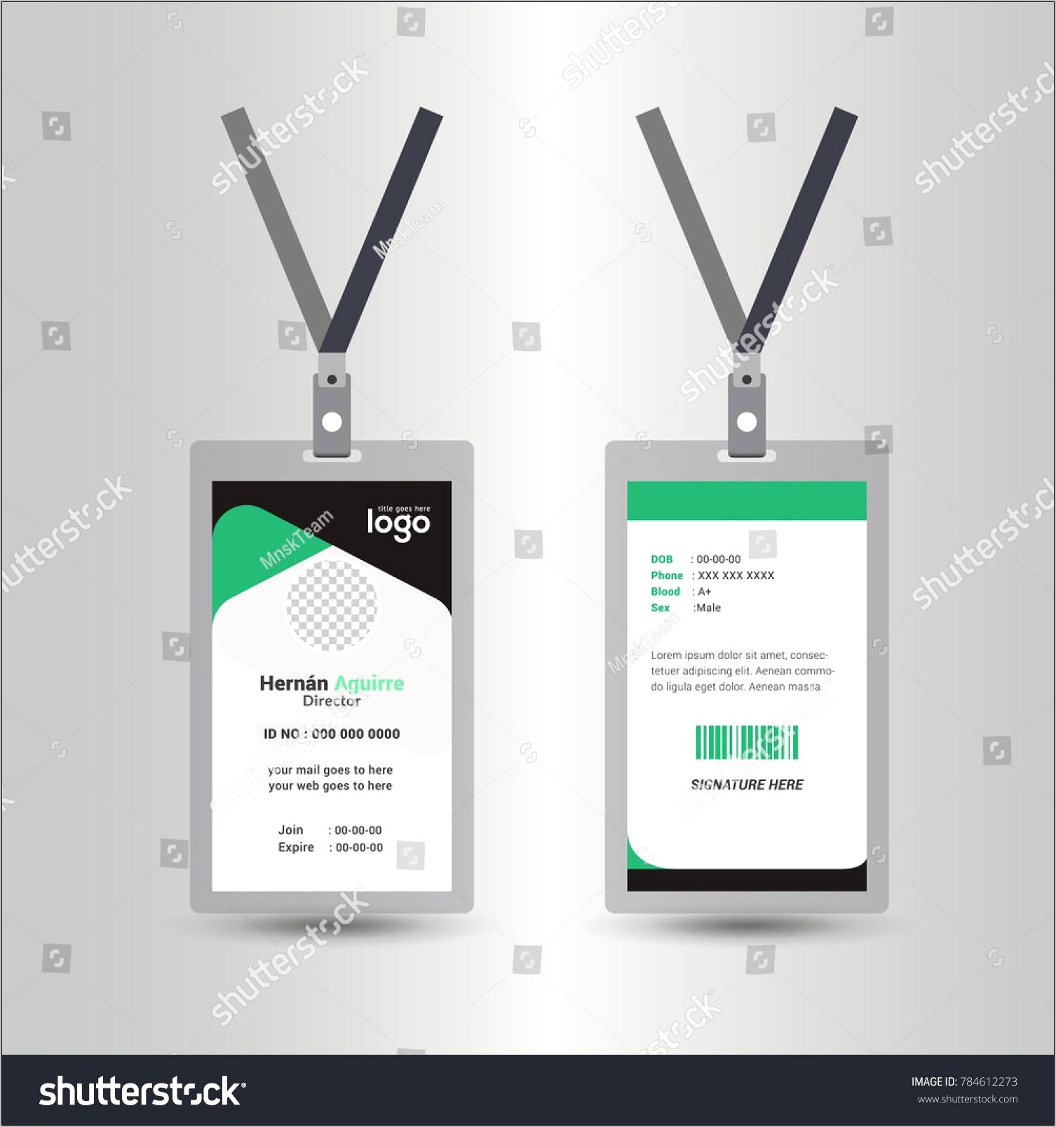 Template For Employee Badge Id For Free Horizon