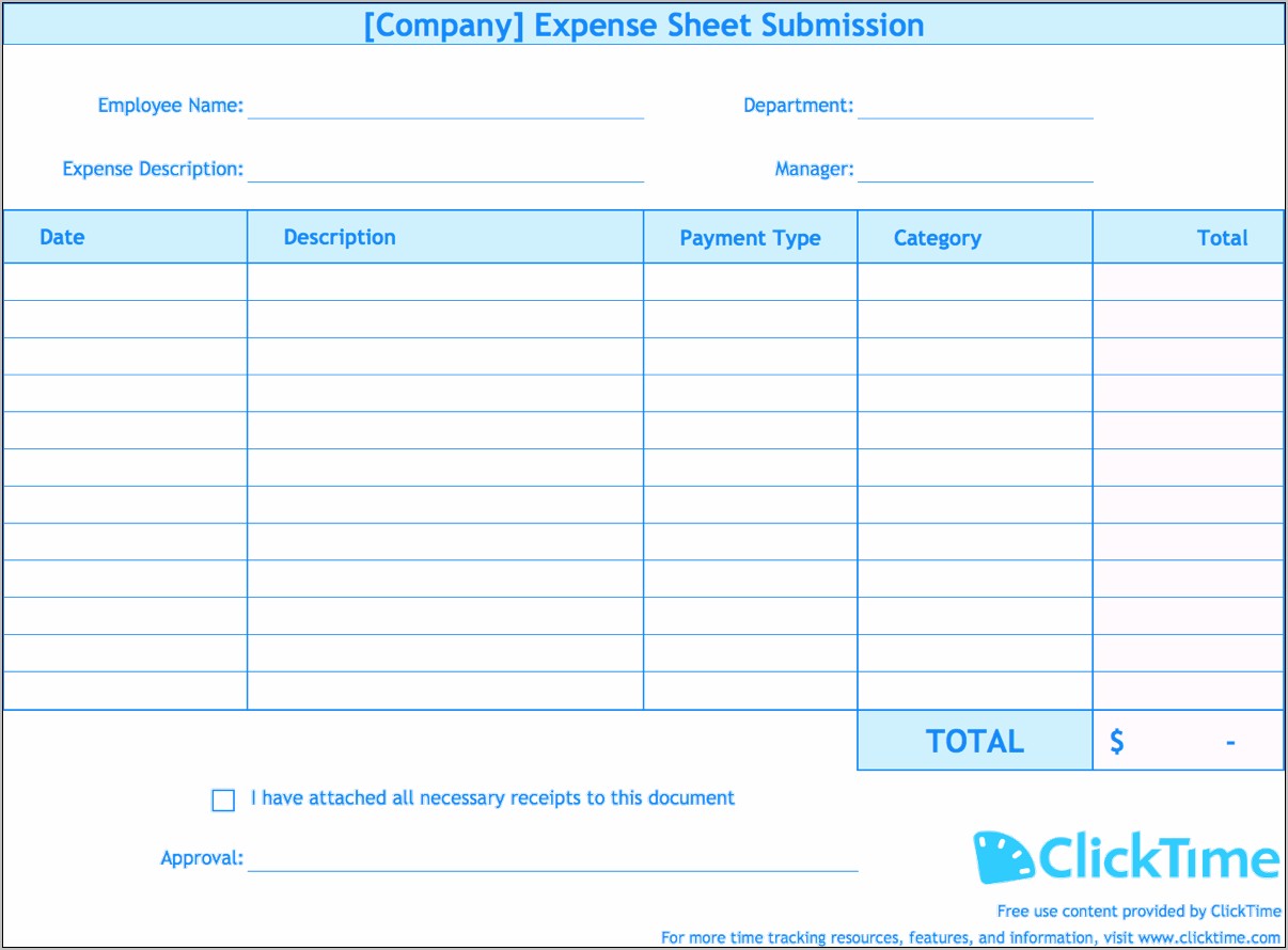 Template For Excel Spreadsheet Free To Print