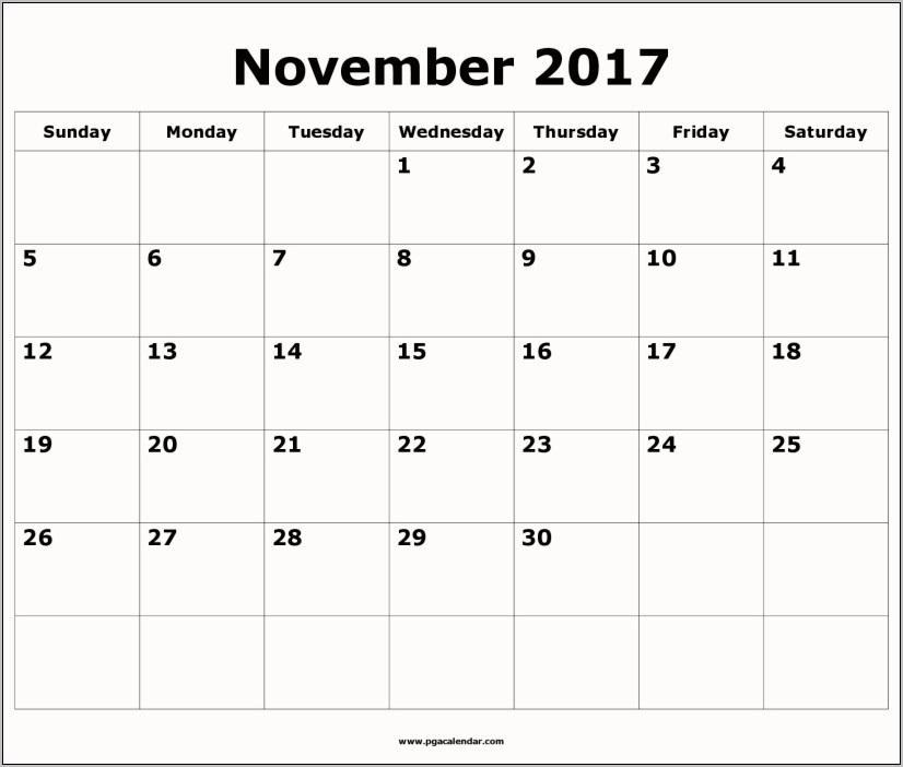 Template For Free Printable September 2017 Calendar