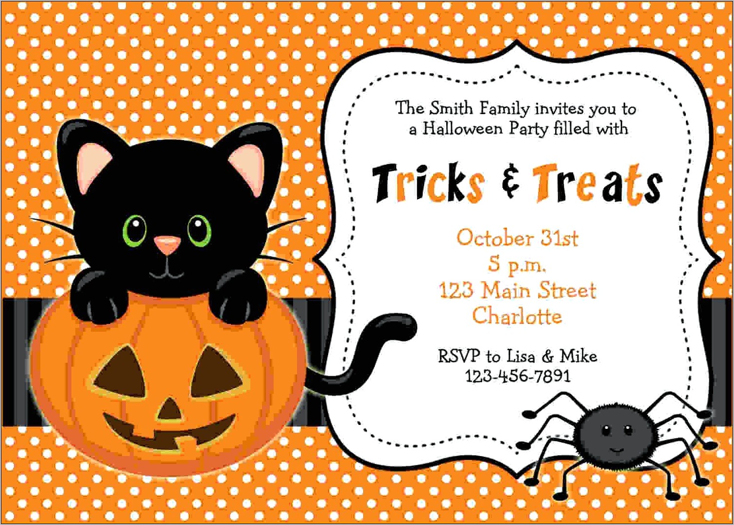 Template Free Printable Pdf Halloween Party Invitations