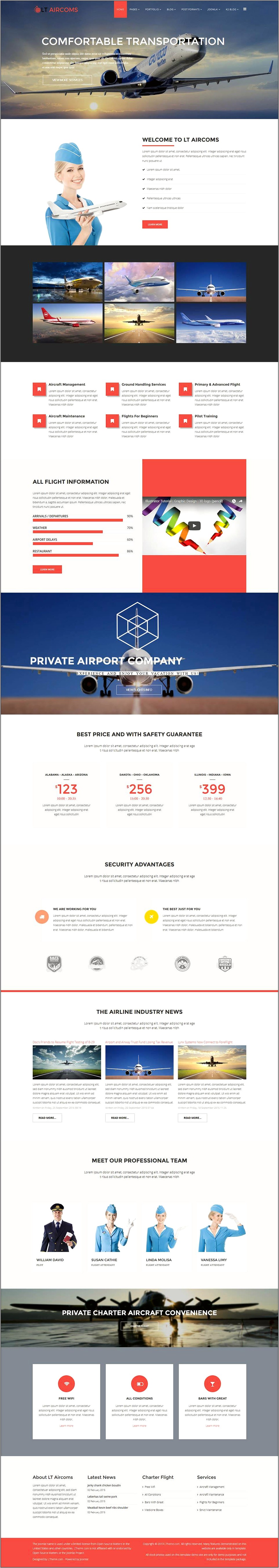 Template Of Airline Web Page Free Download