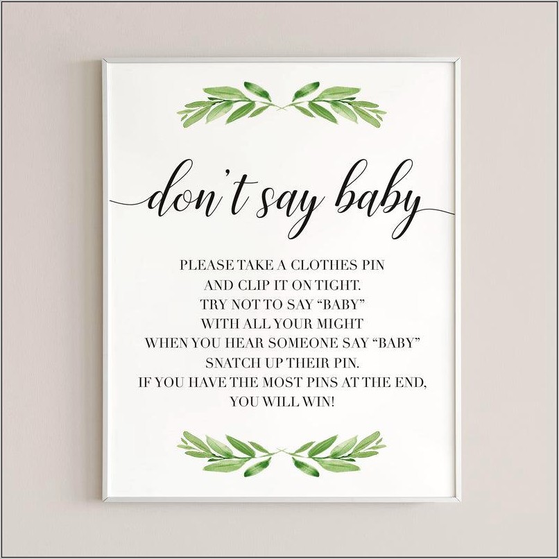 Template Shh Don T Say Baby Free Printable