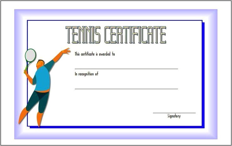 Tennis Club Gift Voucher Template Printable Free