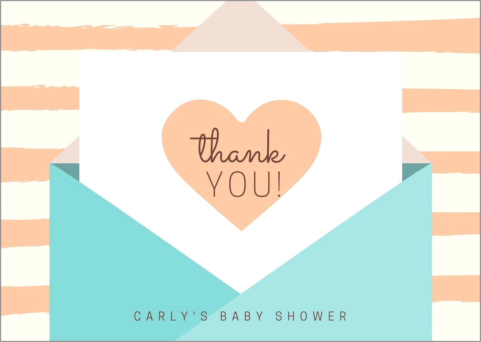 Thank You Card Template Baby Shower Free