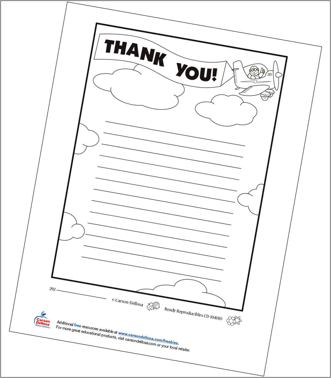 Thank You Letter Template For Kids Free