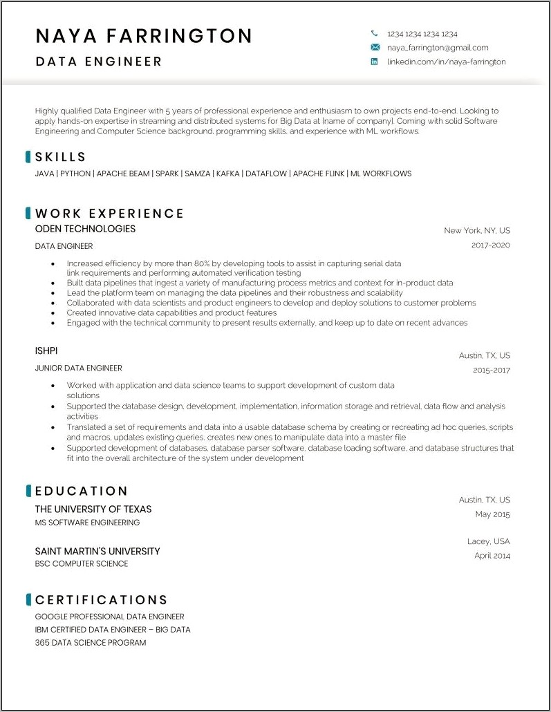 The Best Resume Sample 2014