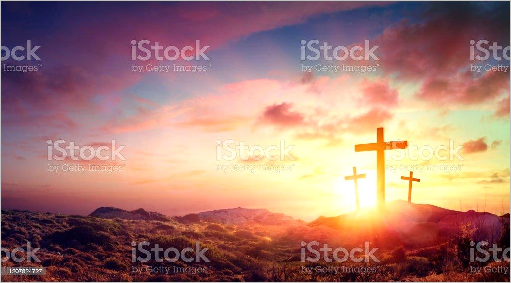 Three Crosses On A Hill Free Template