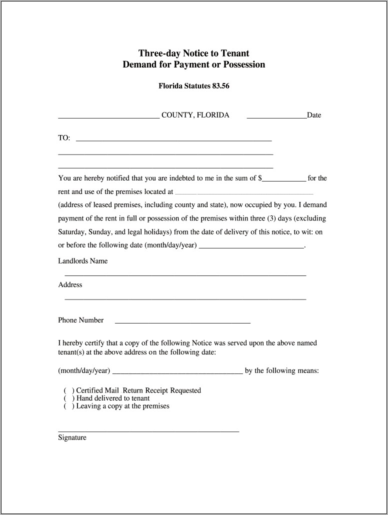 Three Day Eviction Notice Free Template Mississippi