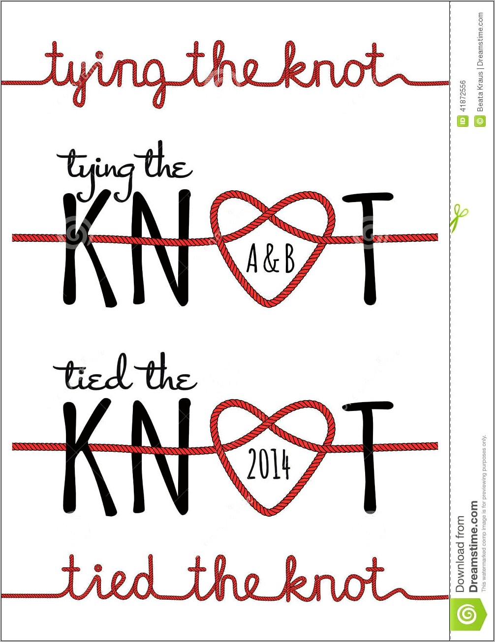 Tie The Knot Save The Date Free Template