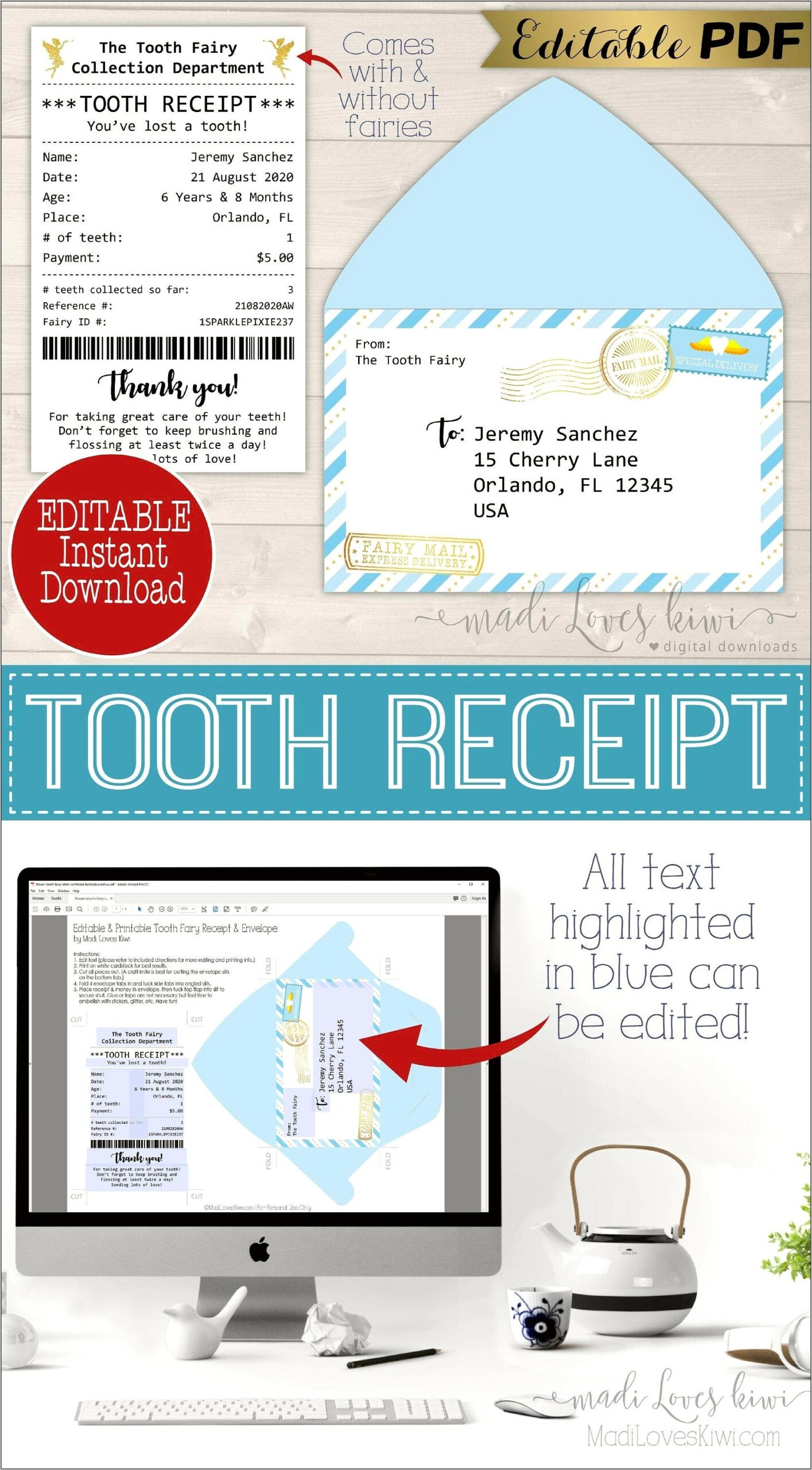 Tooth Fairy Recit Free Template Pdf With Comments