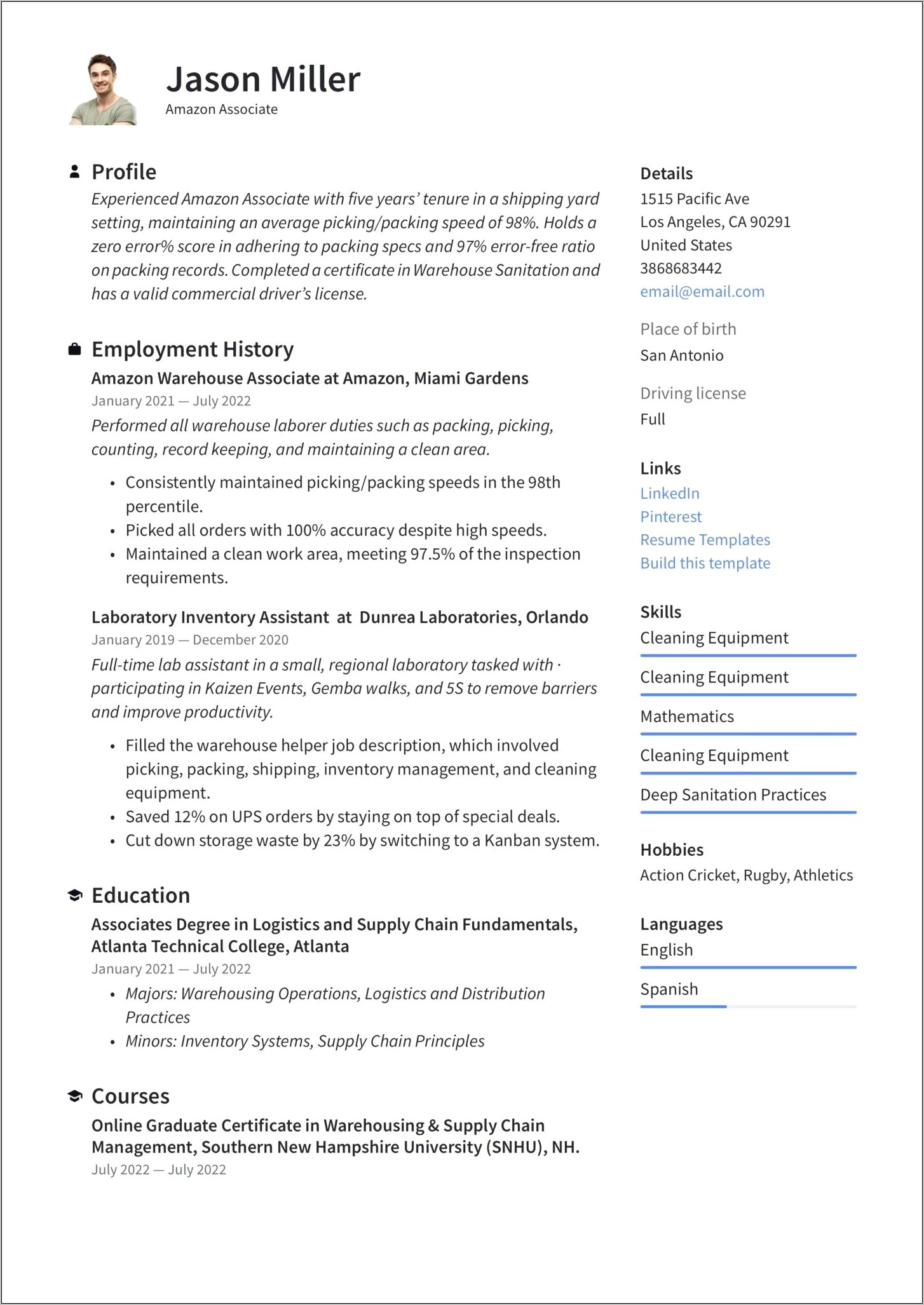 Top 10 Resume Samples Download