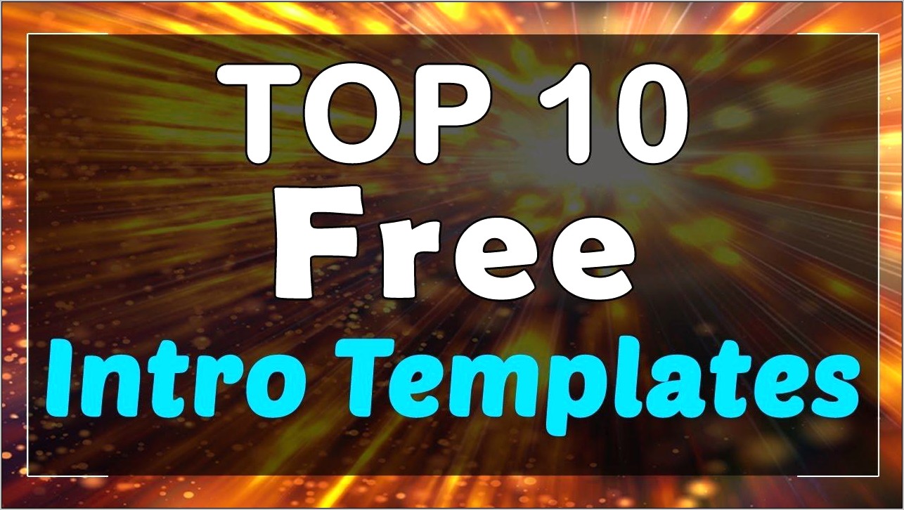 Top 60 Blender Intro Template 53 Free Download