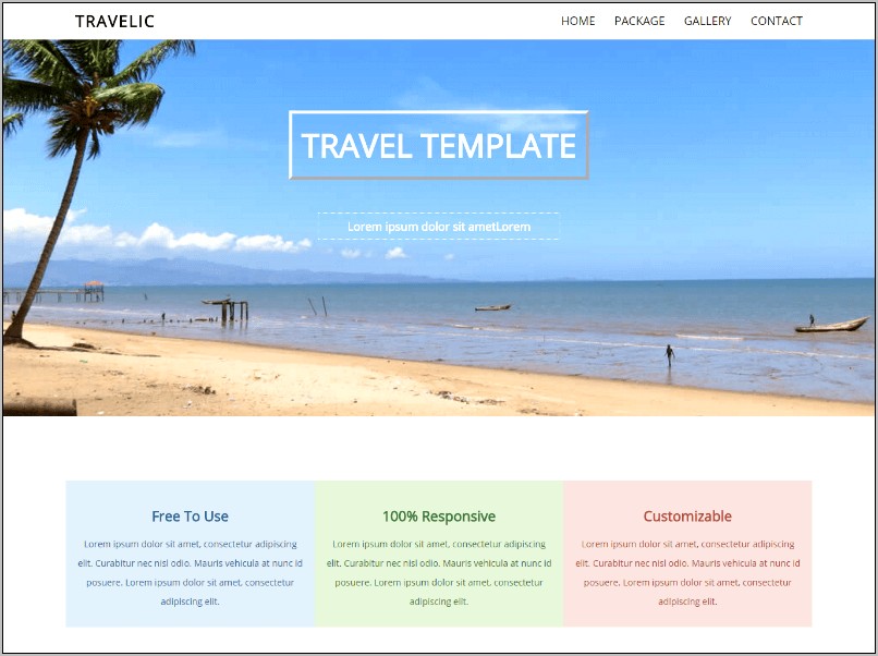 Tours And Travels Html Templates Free Download