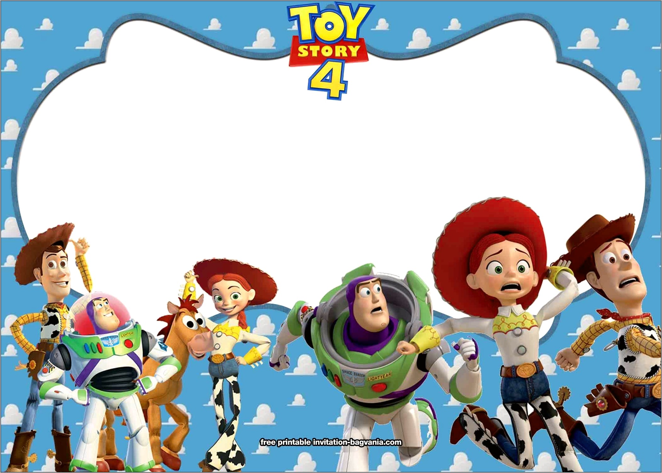 Toy Story Birthday Invitations Blank Templates Free