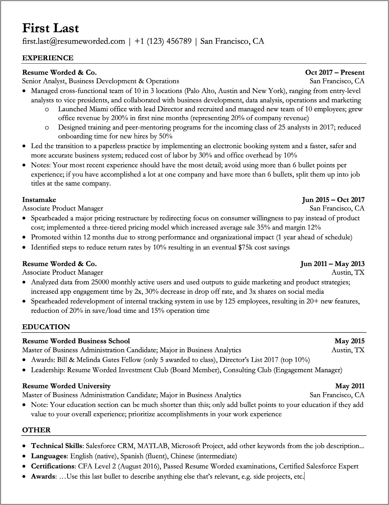 Track Resume And Job Description