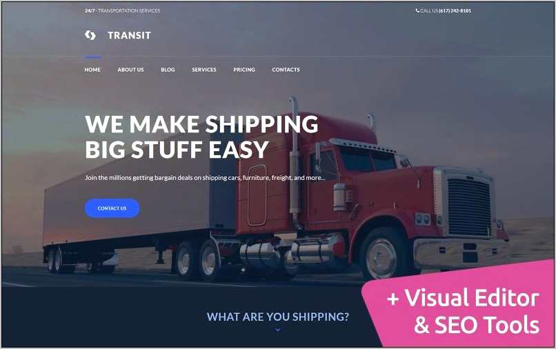 Transcargo Transport & Logistics Html Template Free Download