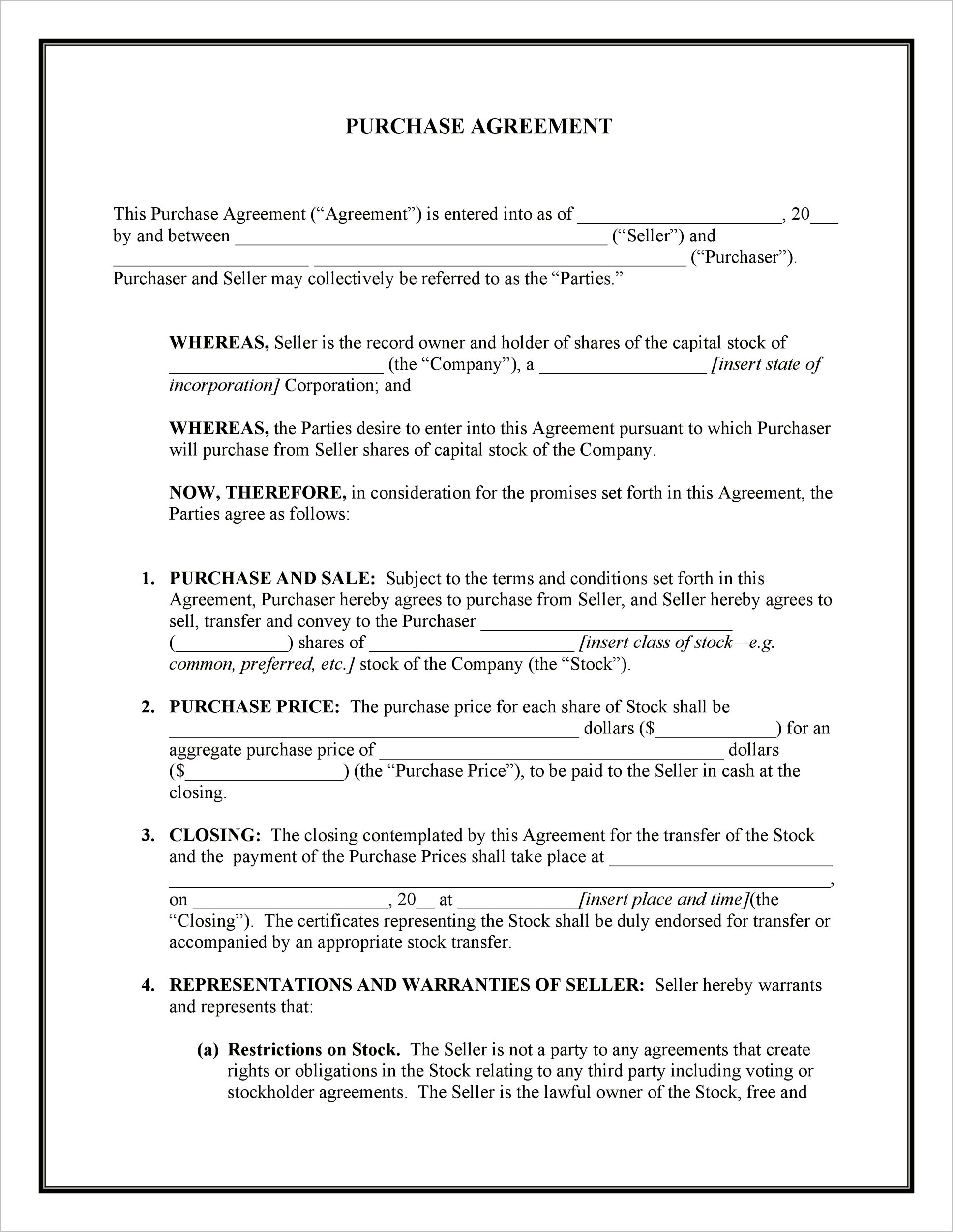 Transfer Ownership Of Business Agreement Template Free