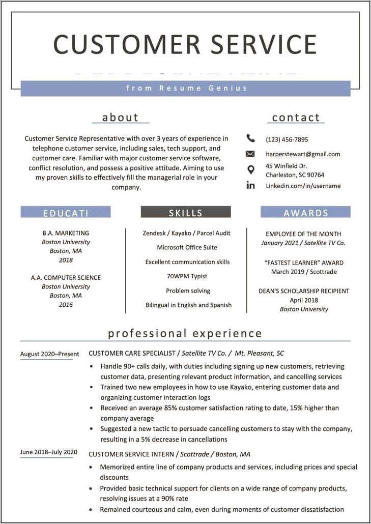 Transferable Skills Examples For Resume