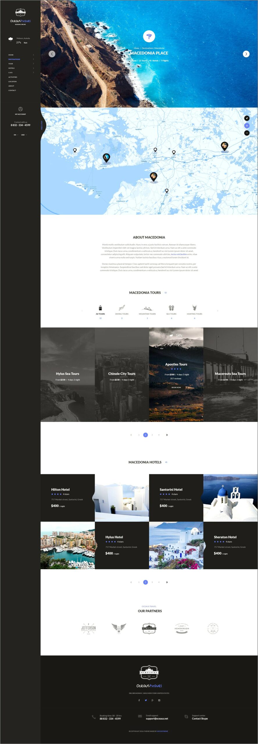 Travel Agency Multipurpose Booking Psd Template Free Download