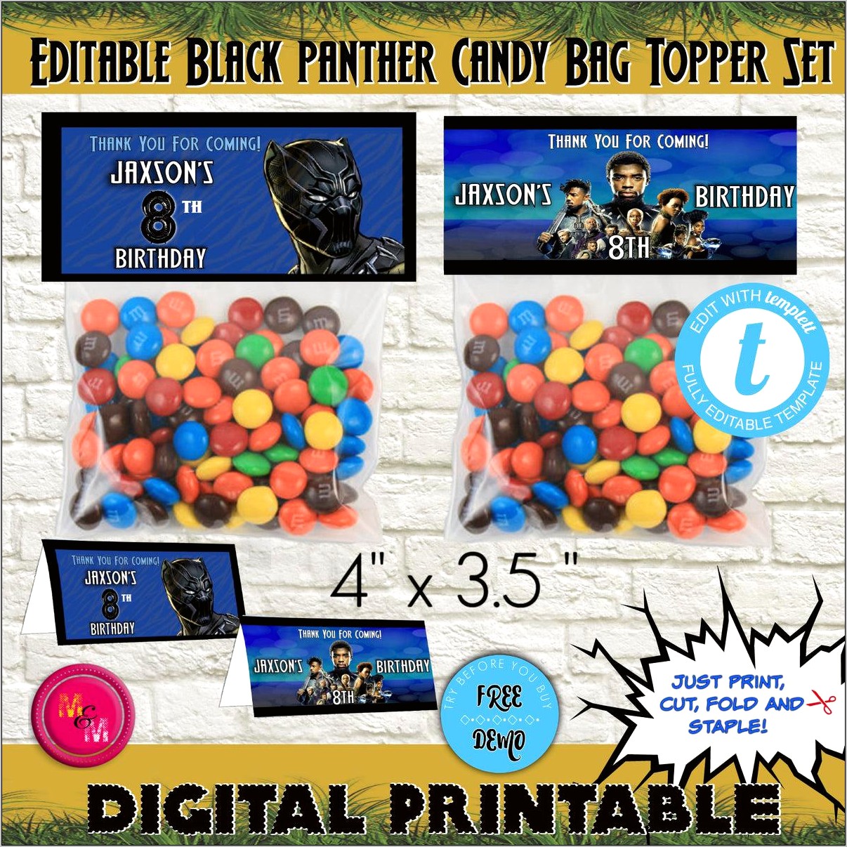 Treat Bag Topper Free Template Png Fortnite