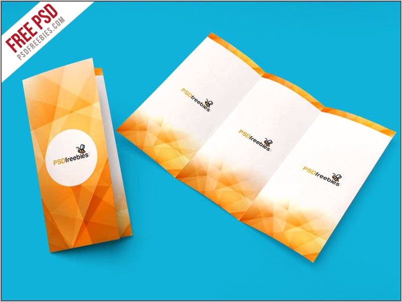 Tri Fold Brochure Free Psd Mockup Template