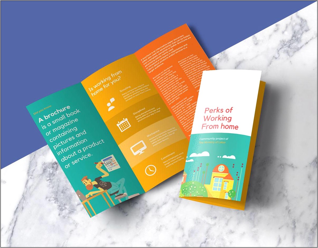 Tri Fold Brochure Psd Template Mock Up Free