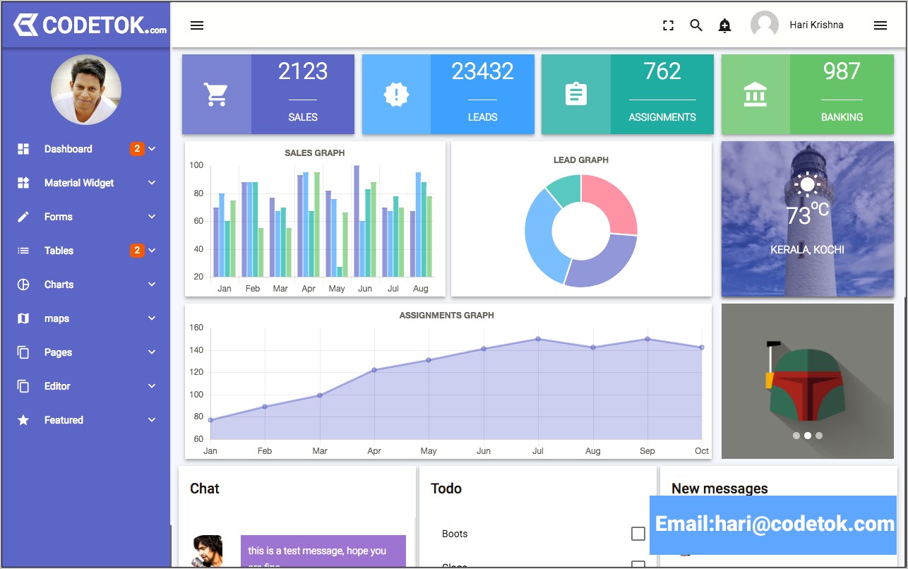 Triangular Material Design Admin Template Angularjs Free Download