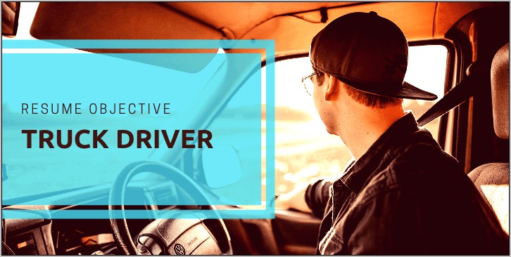 Truck Driver Resume Sample Objective