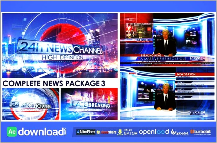 Tv Broadcast News Package Ae Template Free Download