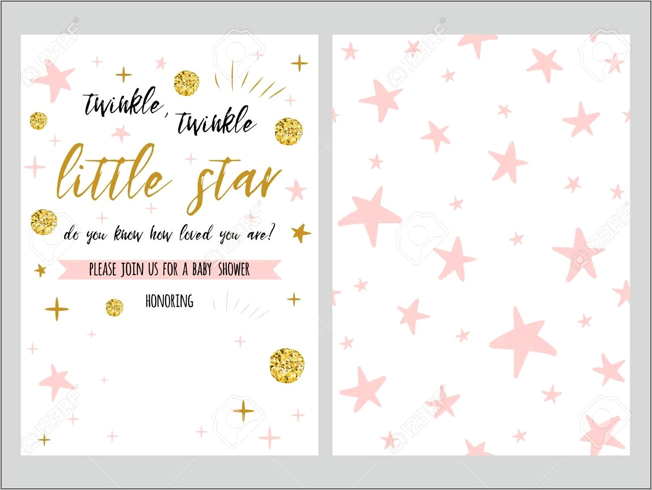 Twinkle Twinkle Little Star Invitation Template Free Black