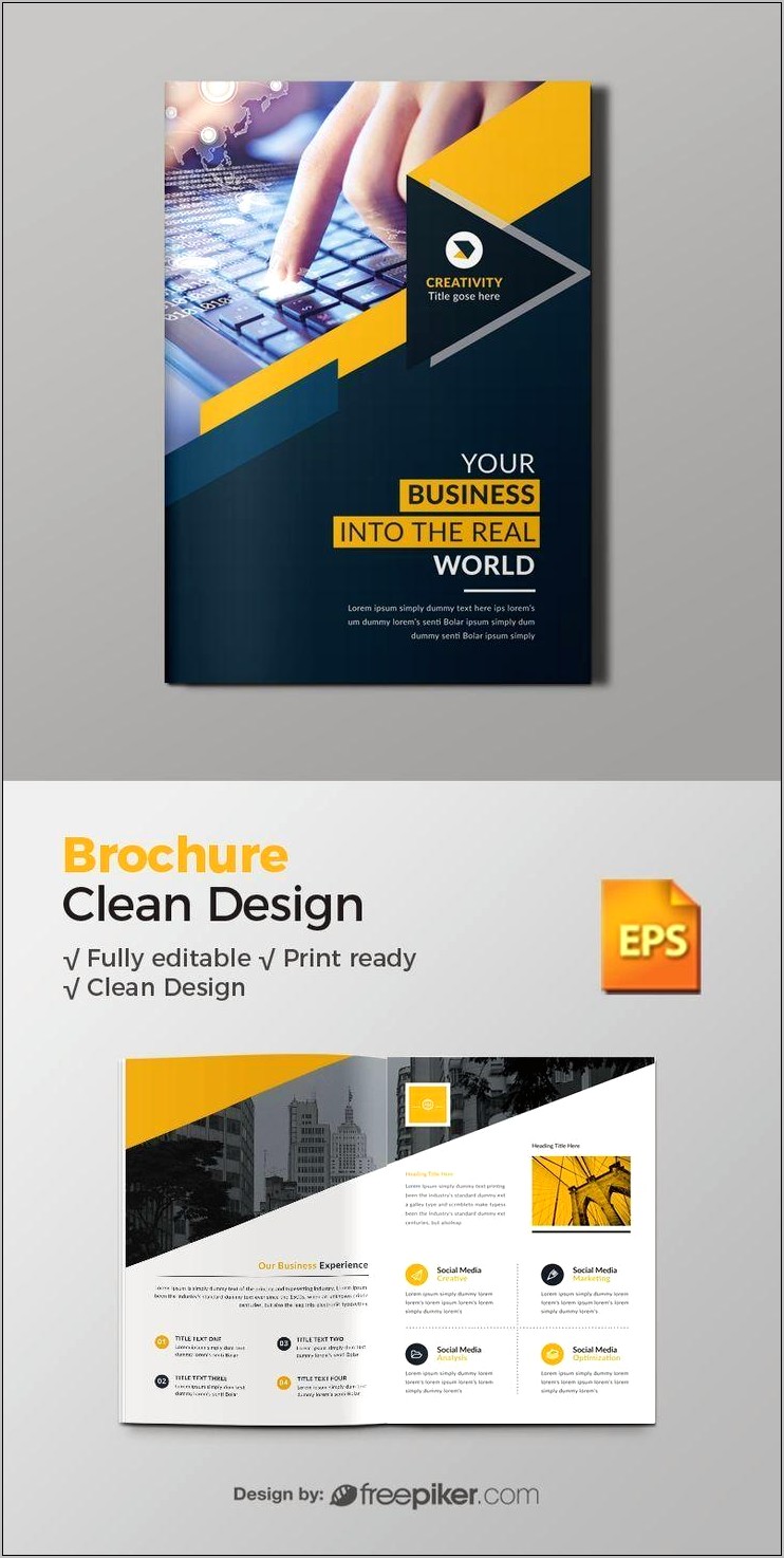 Two Fold Brochure Psd Template Free Download