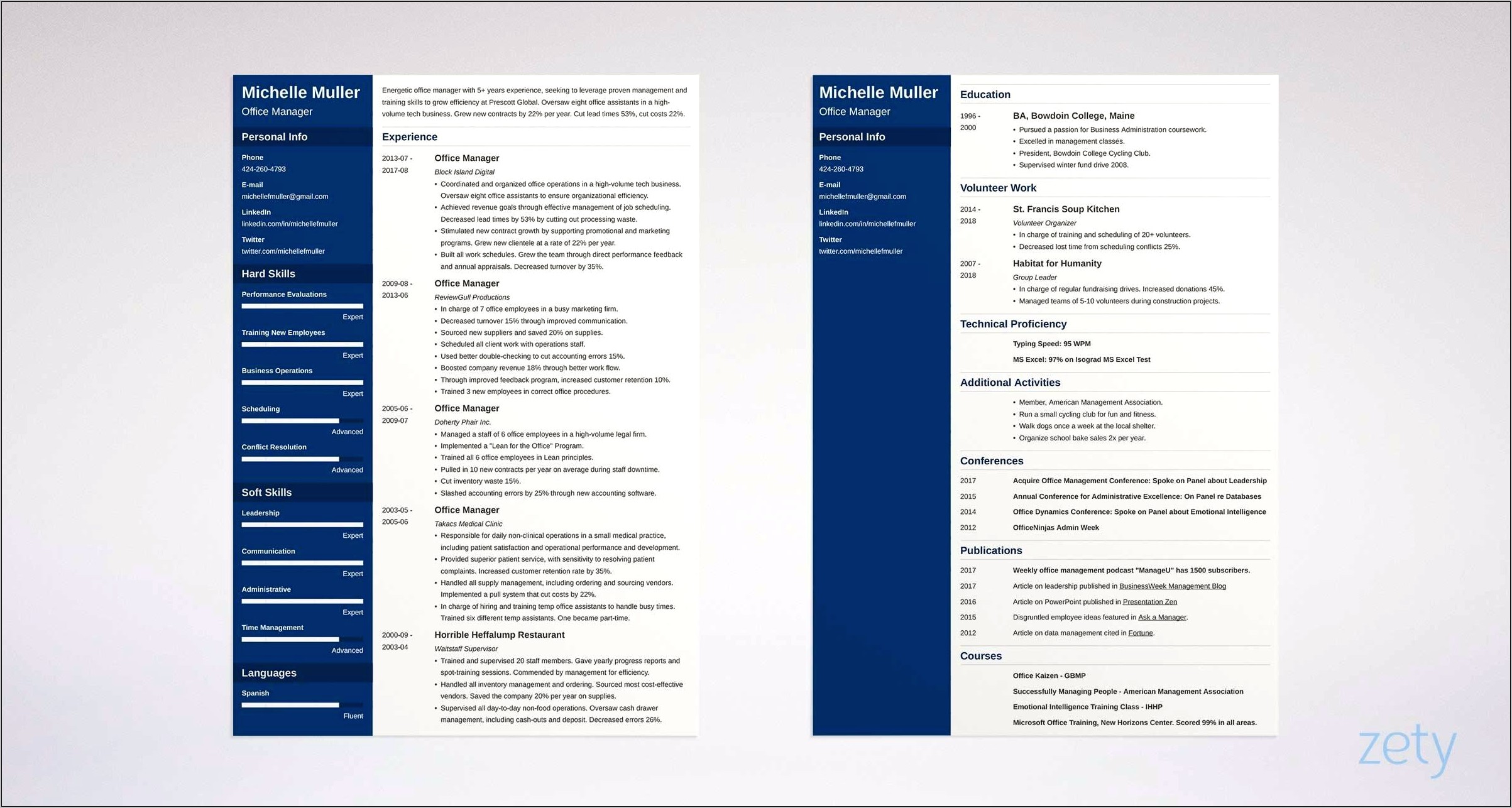 Two Page Resume Goo Example