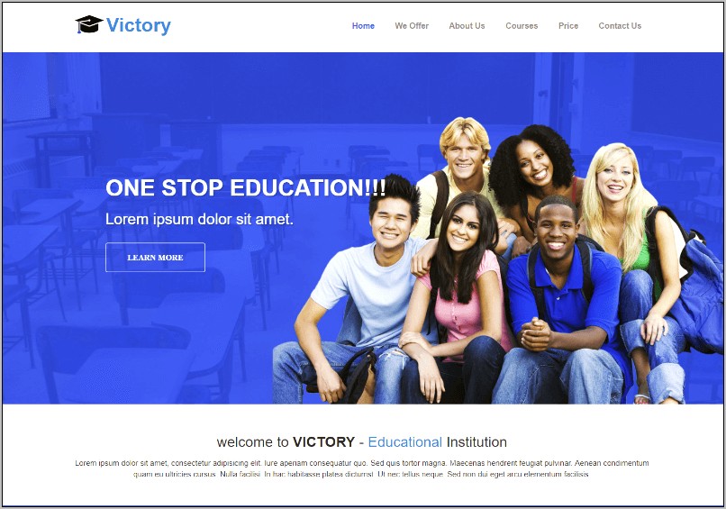 Universe College Education Html5 Template Free Download