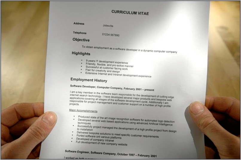 University Of Calgary Sample Resume
