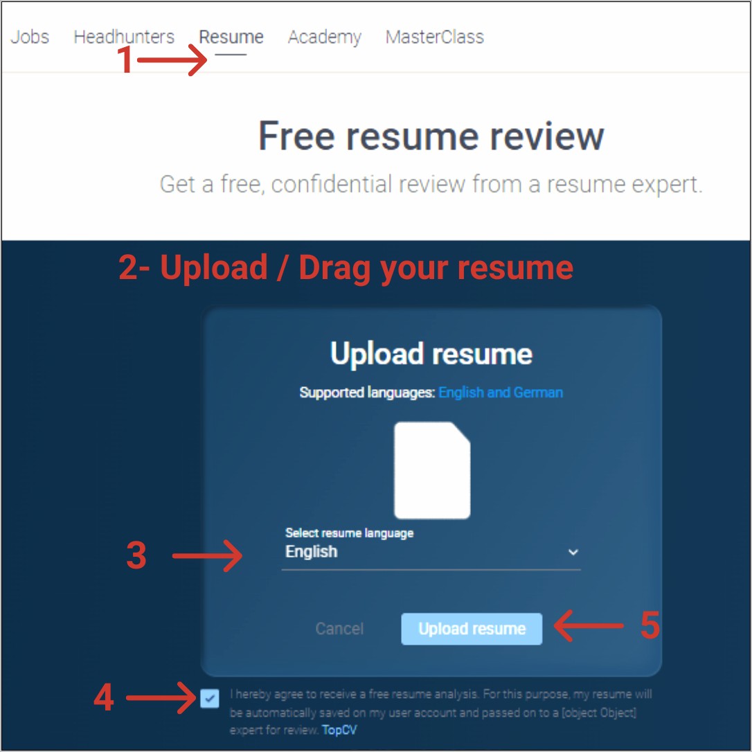 Upload Resume For It Jobs