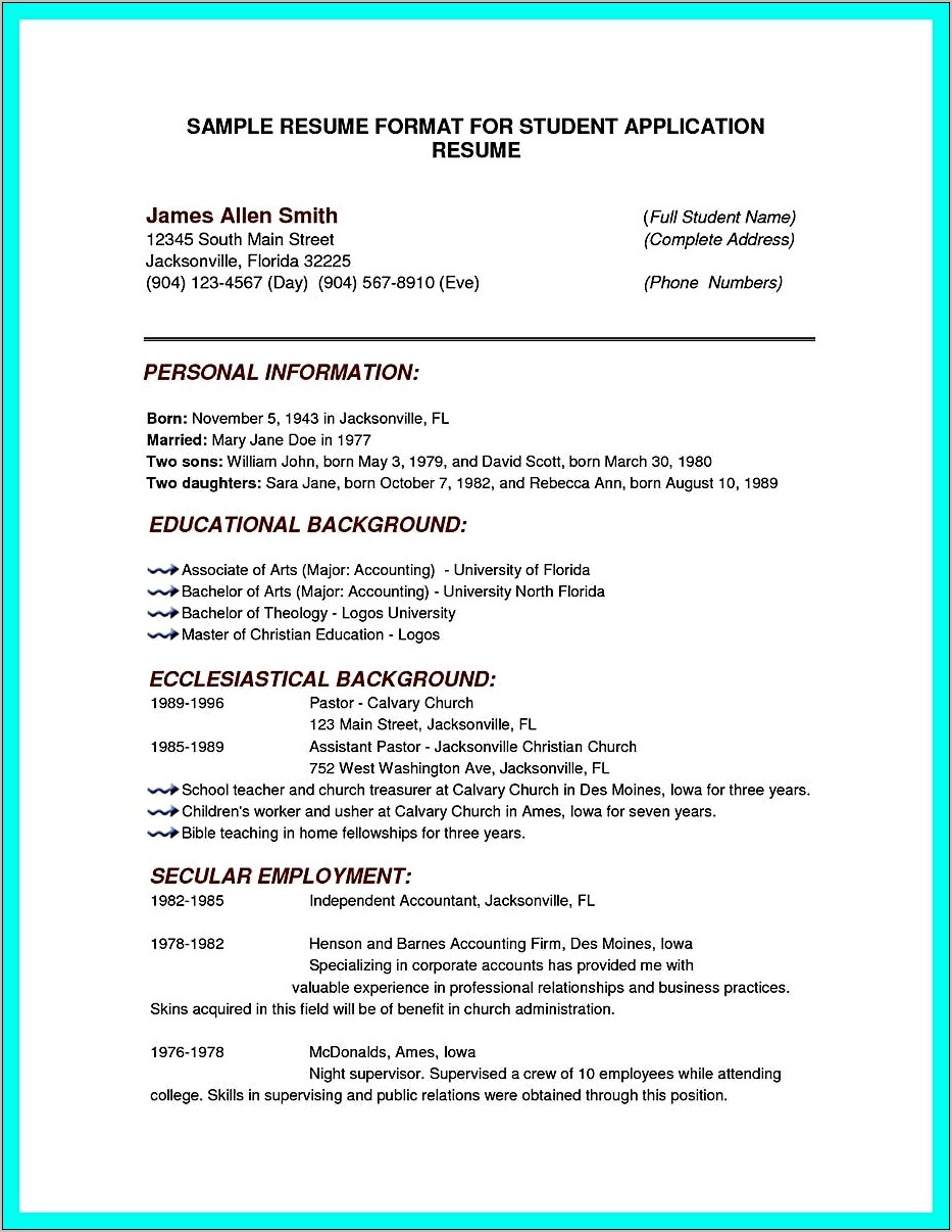 Usher Job Description For Resume