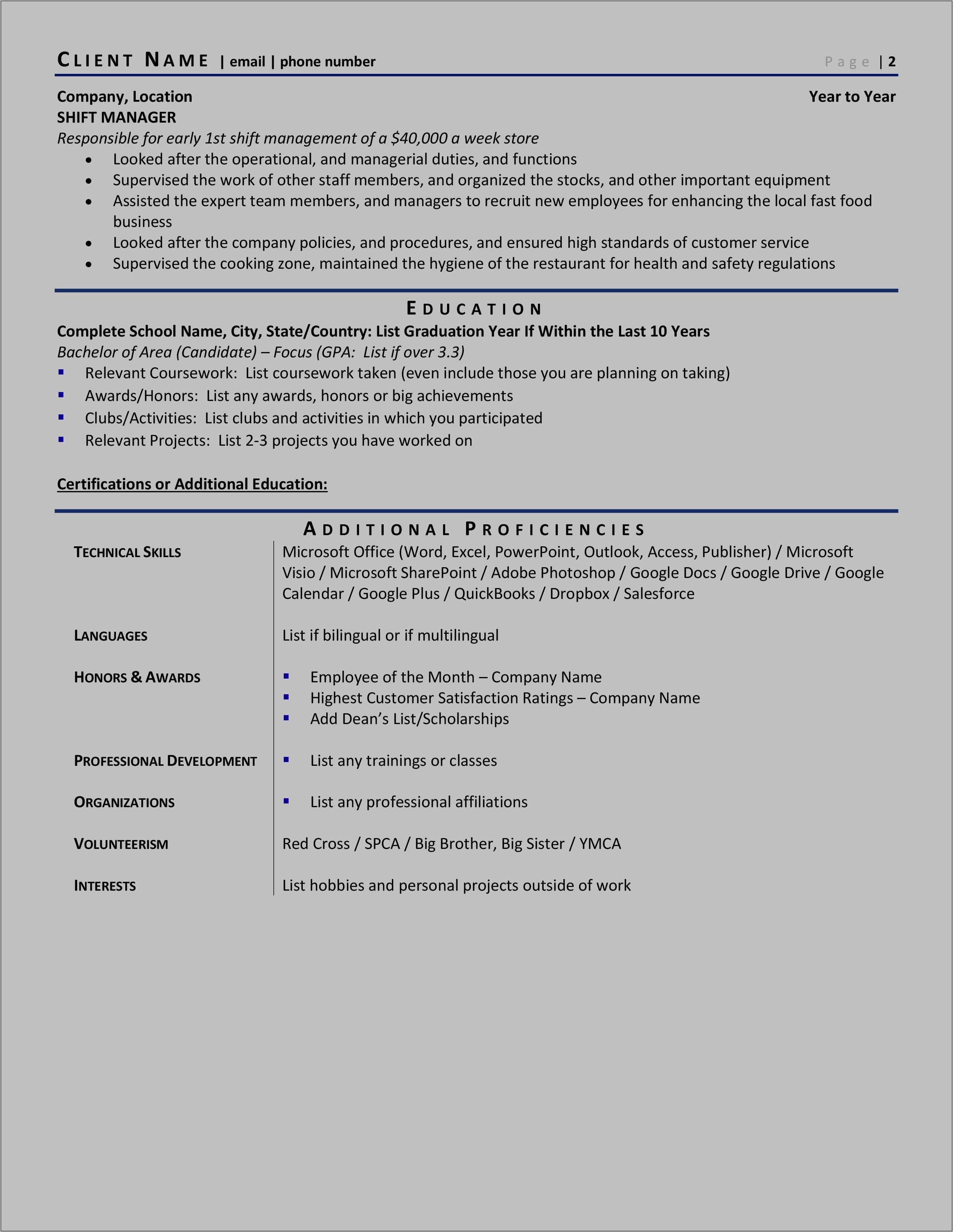 Ut Buisness Honors Resume Examples