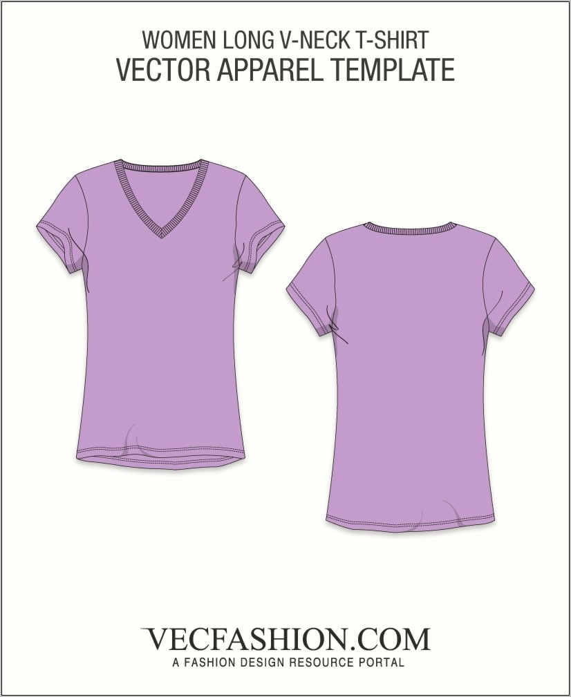 V Neck T Shirt Template Free Download