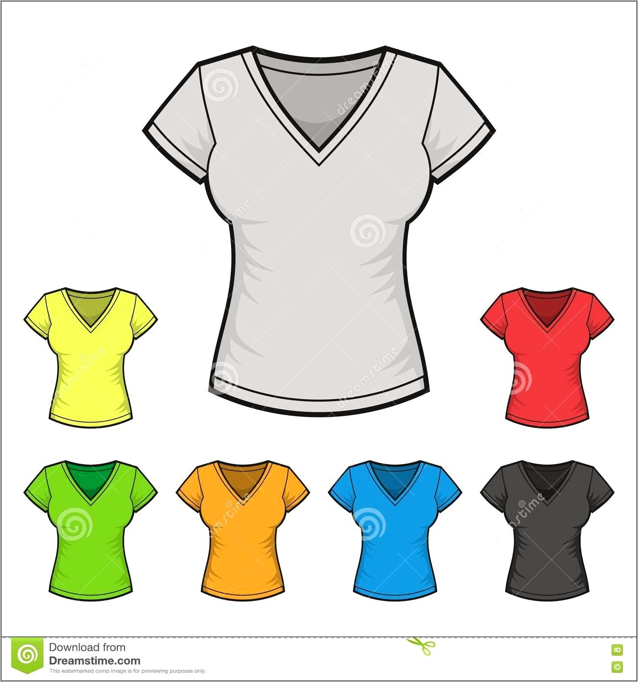 V Neck T Shirt Template Illustrator Free